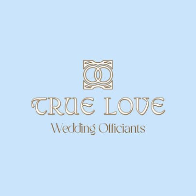 Online Logo Maker for a Wedding Celebrant Featuring Entwined Rings