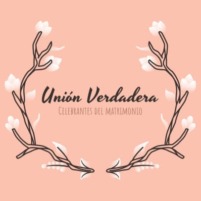 Floral-Themed Logo Creator for Wedding Officiant Services